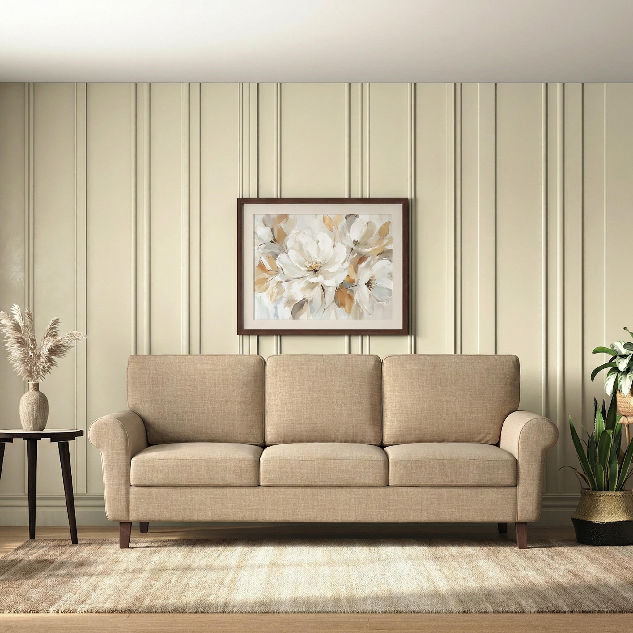 Oxford Sofa (Colour : Sandshell Beige, Cushion : Soft, Seater : 3+2+1)