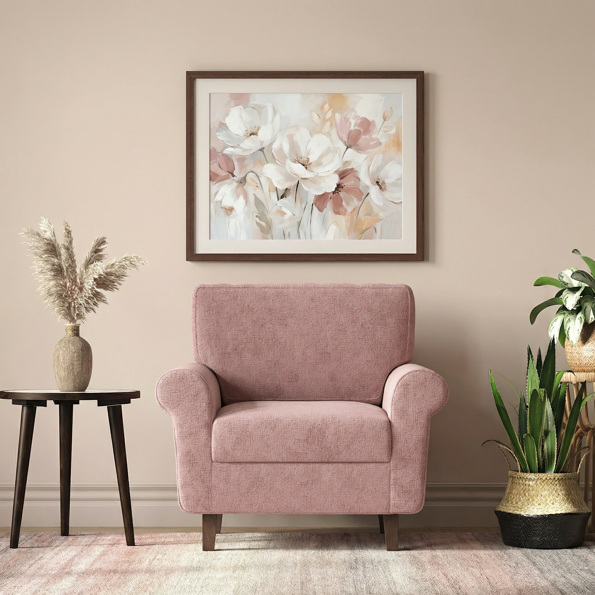 urban ladder Oxford 1 Seater Fabric Sofa In Desert Rose Colour-picture-13