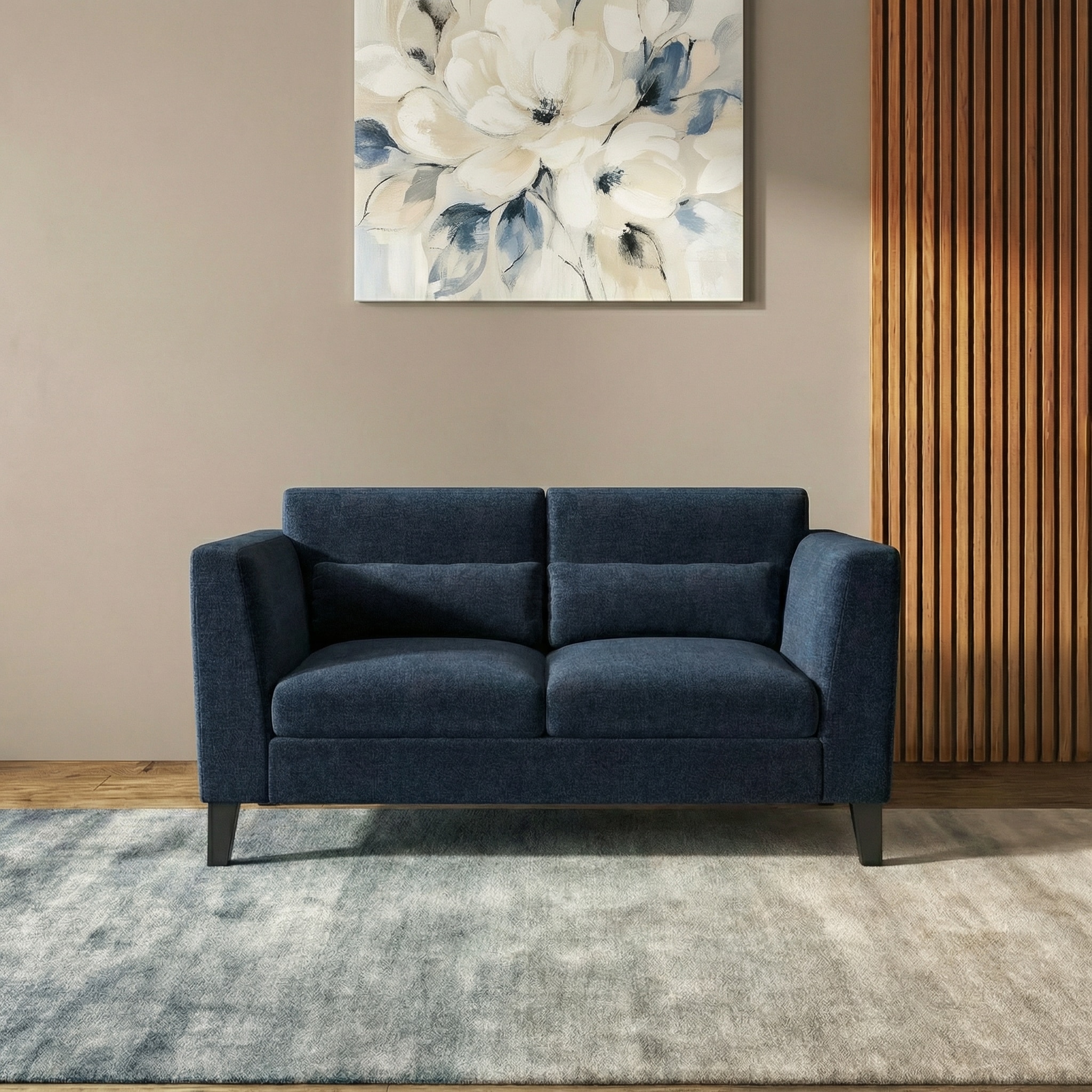 Lewis Sofa Set (Colour : Cobalt, Cushion : Hard, Seater : 2+1+1)
