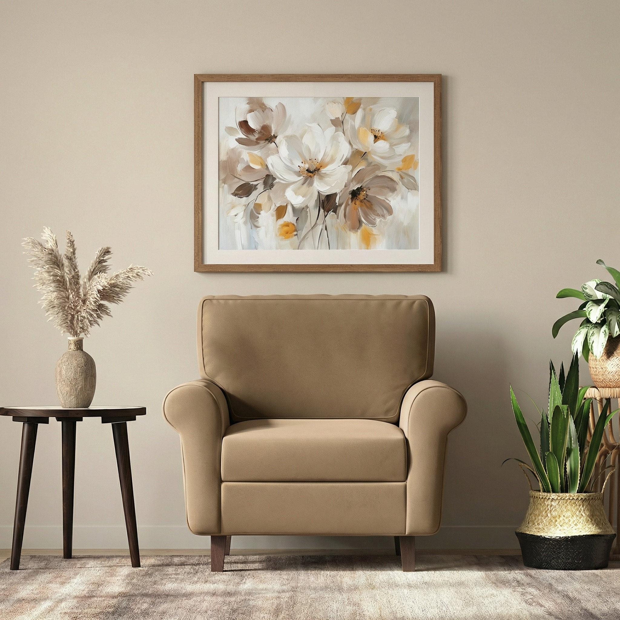 Oxford 1 Seater Fabric Sofa in Fawn Velvet Colour