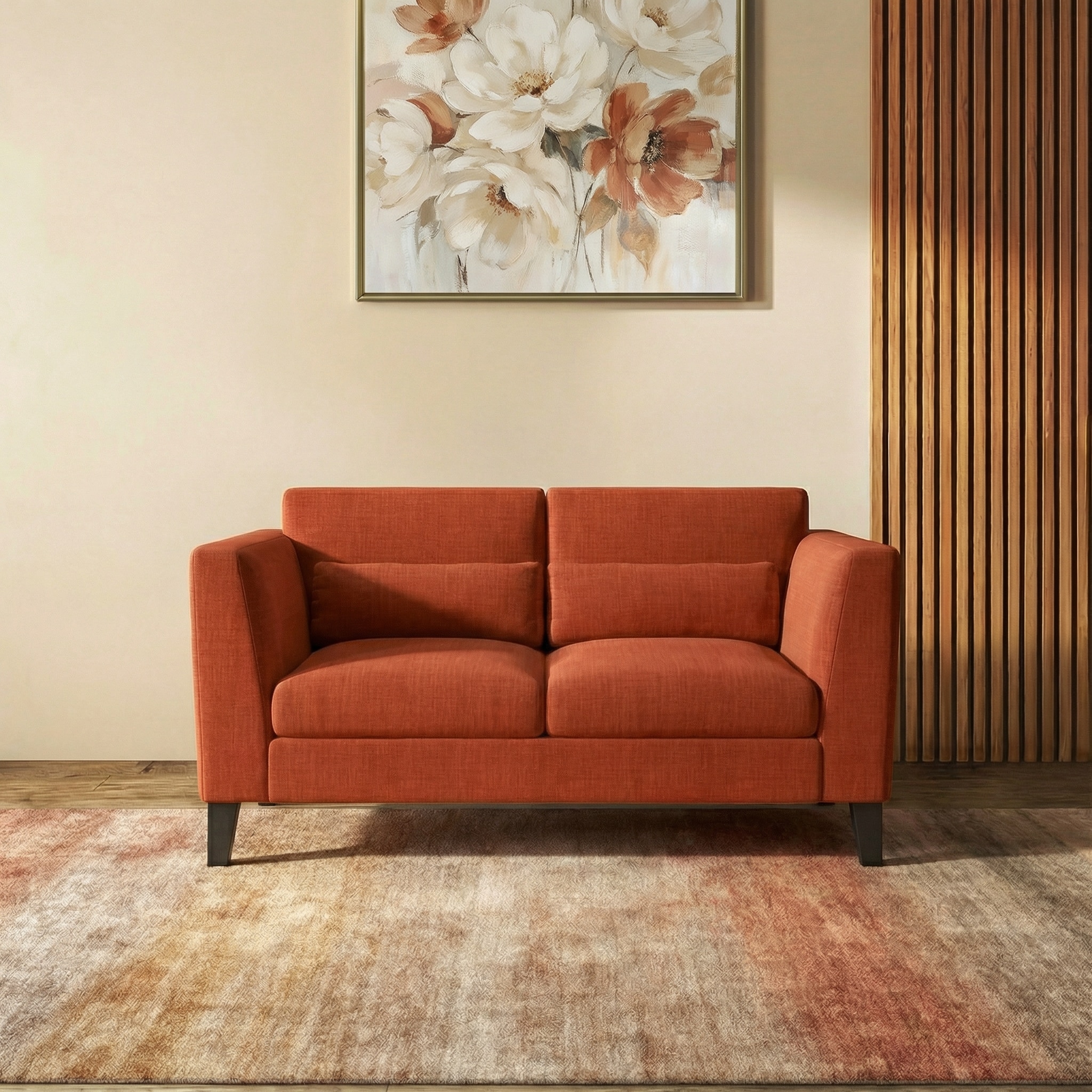 Lewis Sofa Set (Colour : Lava, Cushion : Soft, Seater : 2+1+1)