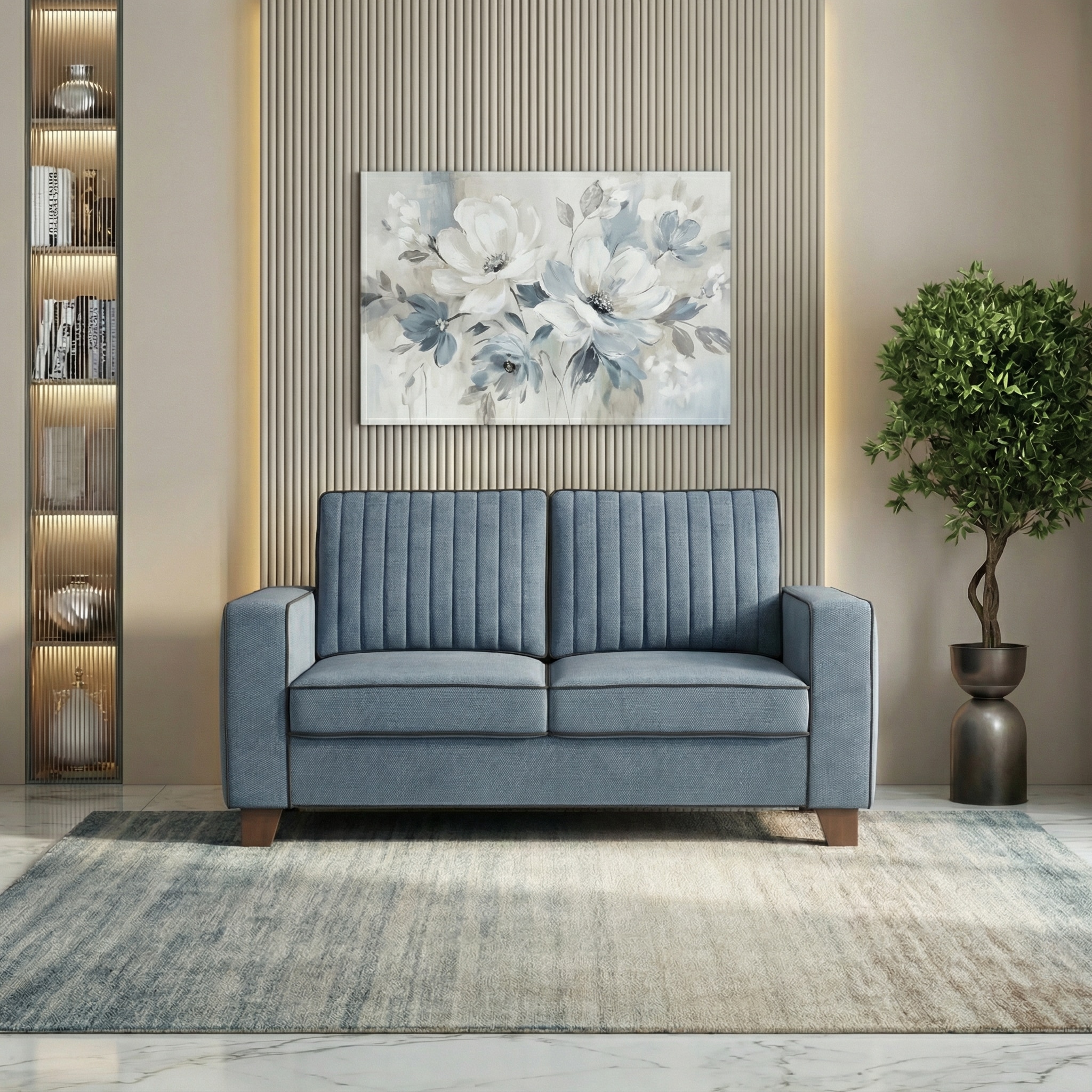 Apollo Neo High Back Sofa (Colour : Ocean Weave, Seating Capacity : 2 Seater, Cushion Type : Soft, Back Height : High Back)