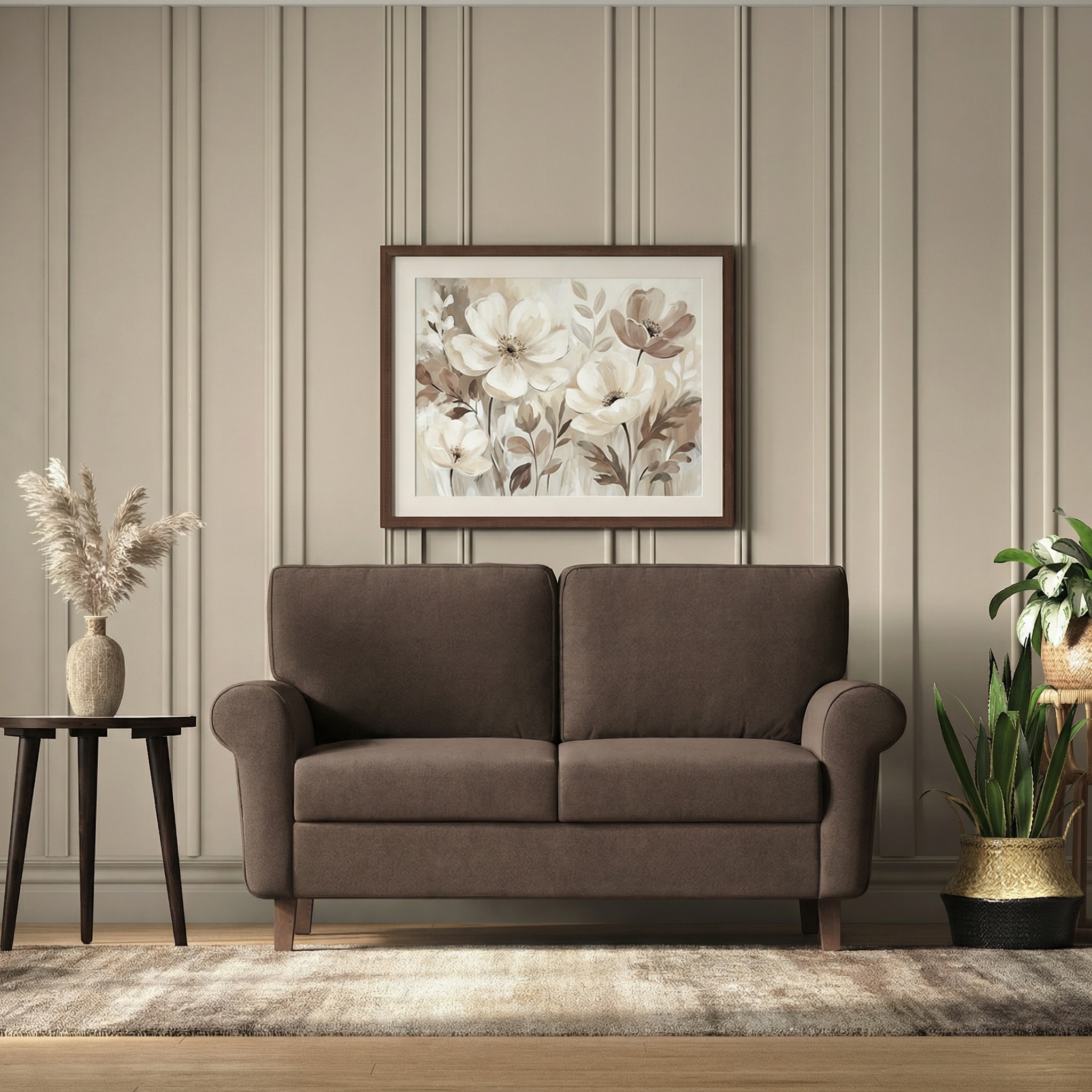 Oxford 2 Seater Fabric Sofa in Daschund Brown Colour