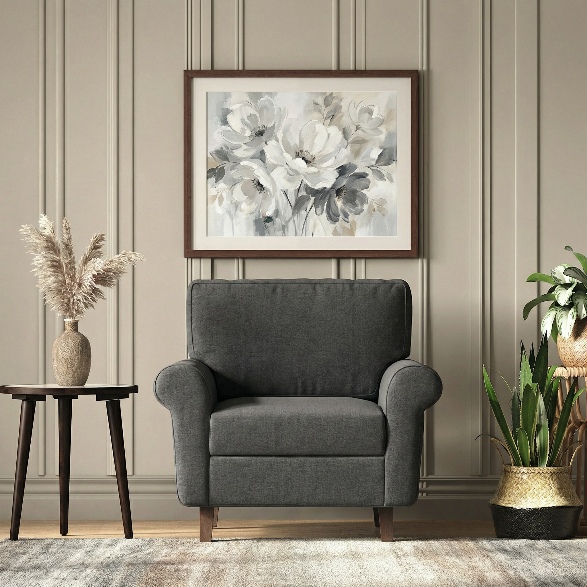 Oxford 1 Seater Fabric Sofa in Steel Grey Colour