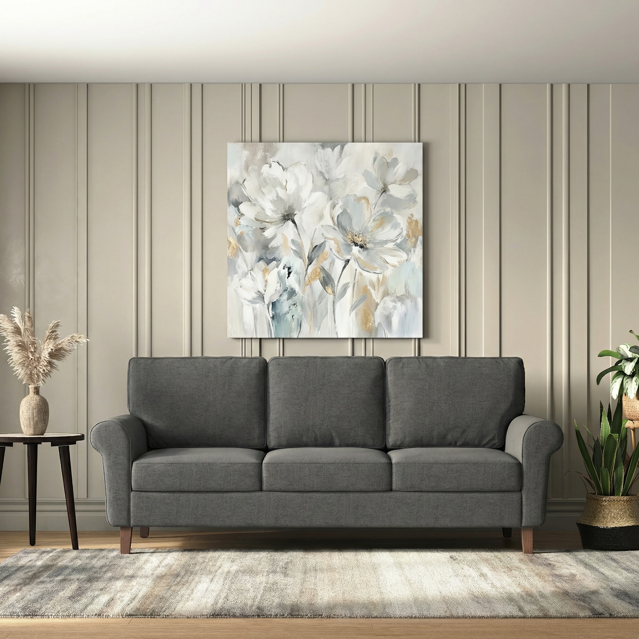 Oxford 3 Seater Fabric Sofa in Steel Grey Colour