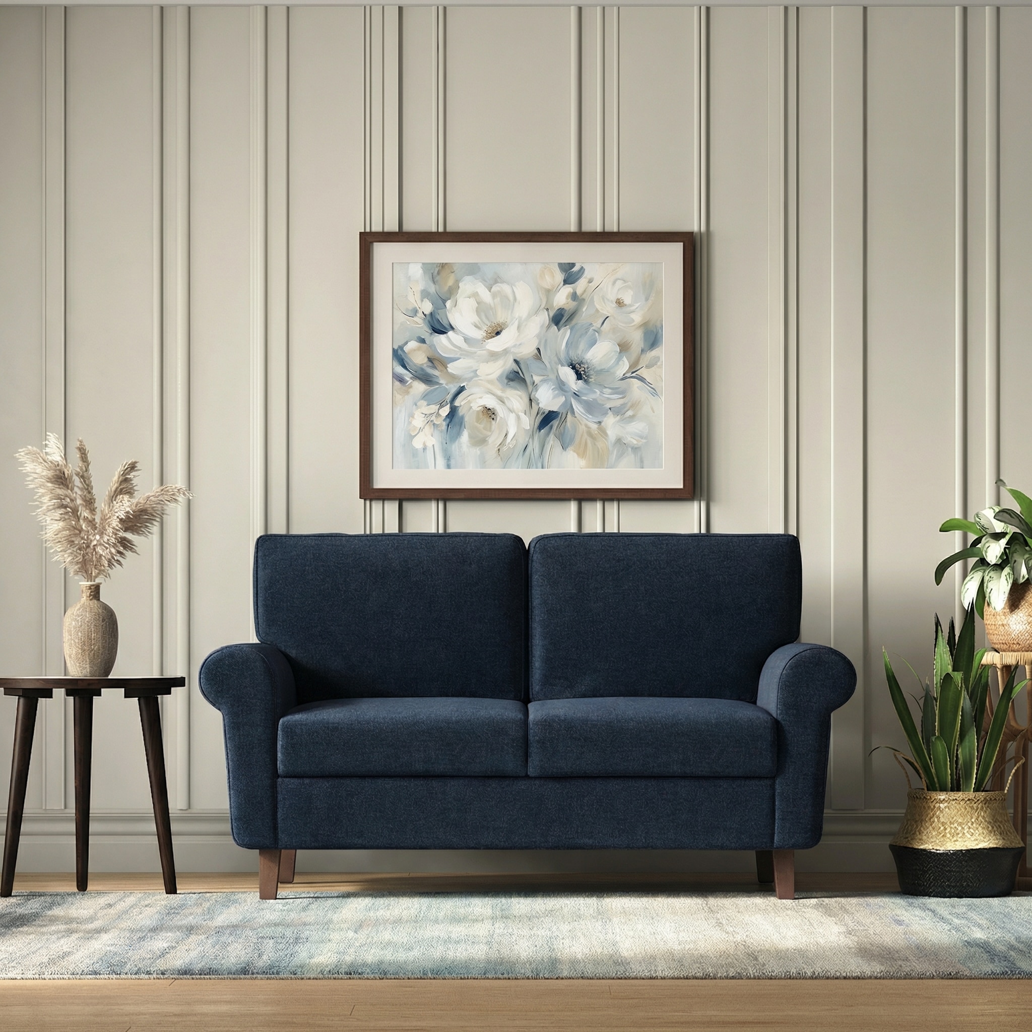 Oxford Sofa Set (Colour : Cobalt, Cushion : Soft, Seater : 2+1+1)