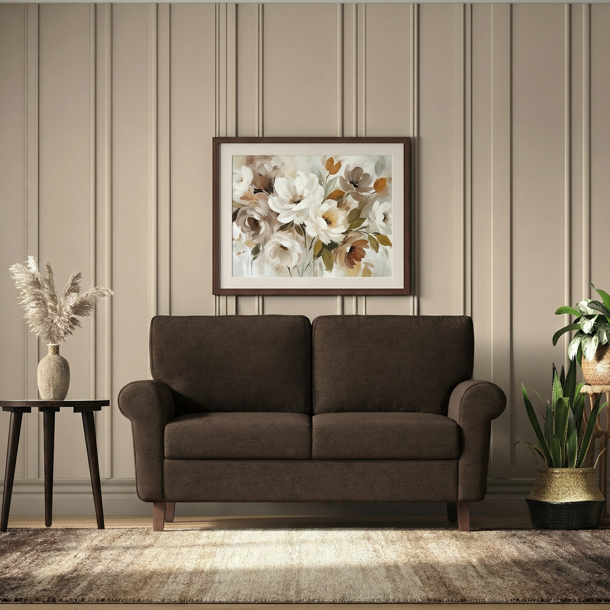 Oxford Sofa Set (Colour : Mocha, Cushion : Soft, Seater : 2+1+1)