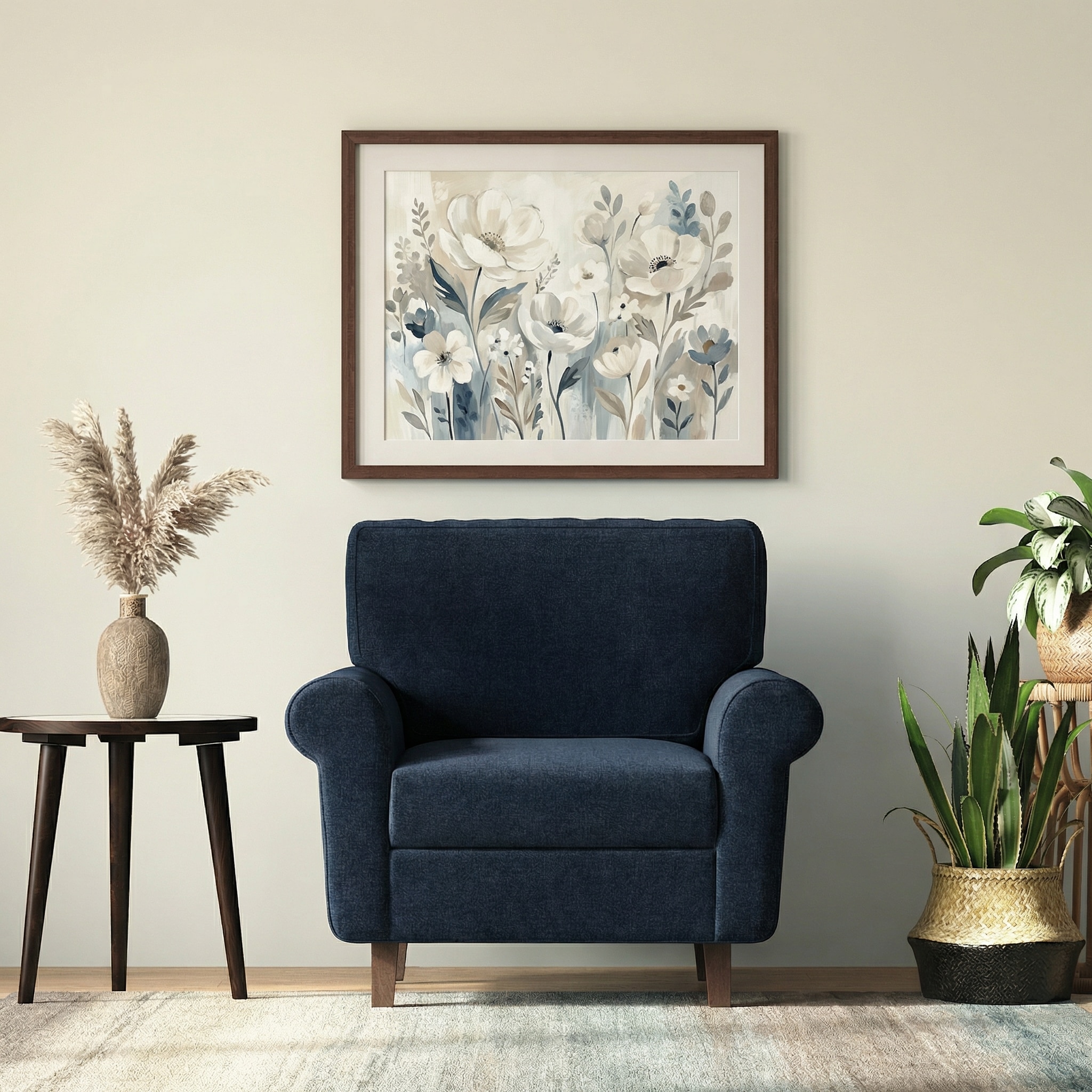 Oxford 1 Seater Fabric Sofa in Cobalt Colour