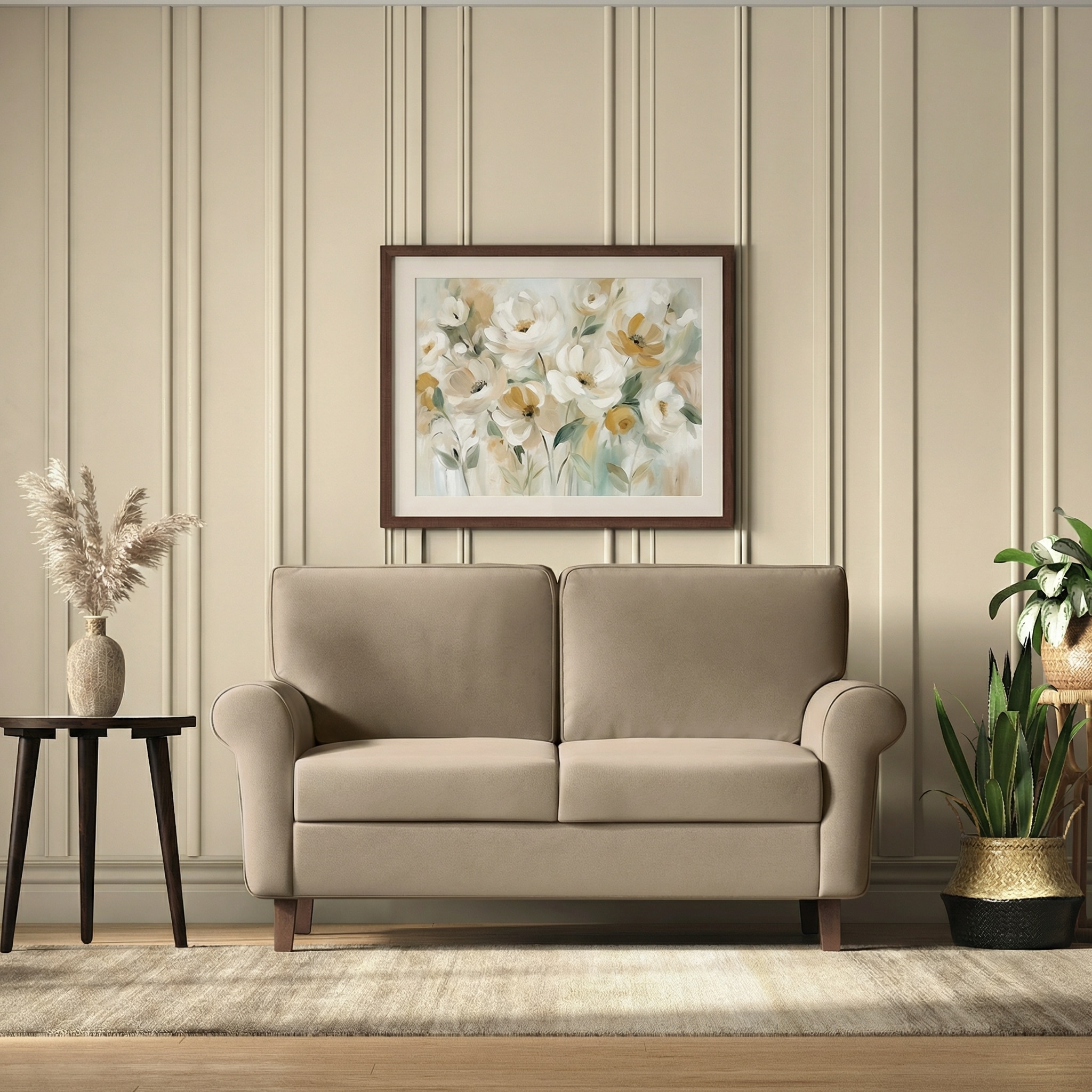 Oxford 2 Seater Fabric Sofa in Birch Beige Colour