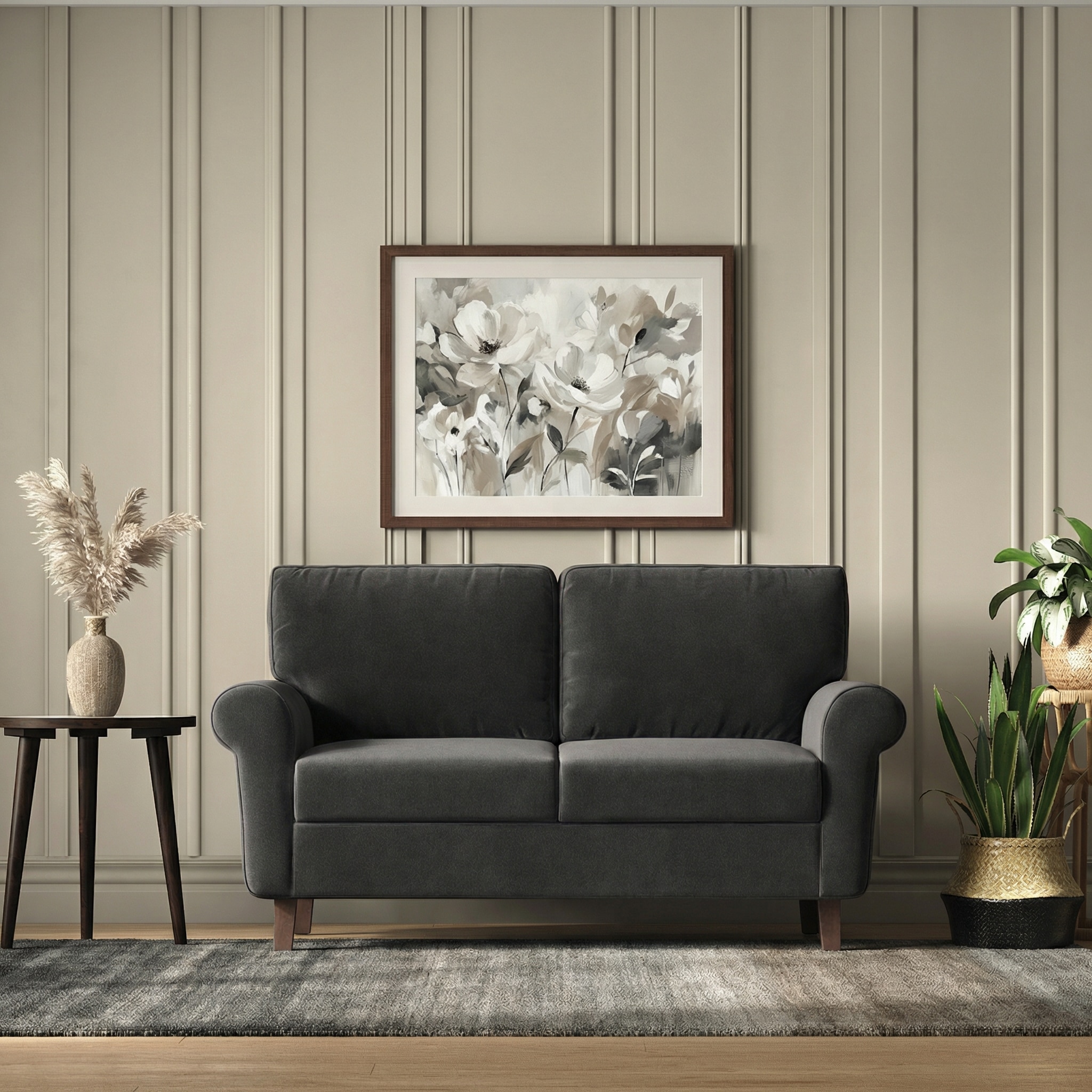 Oxford 2 Seater Fabric Sofa in Pebble Grey Colour