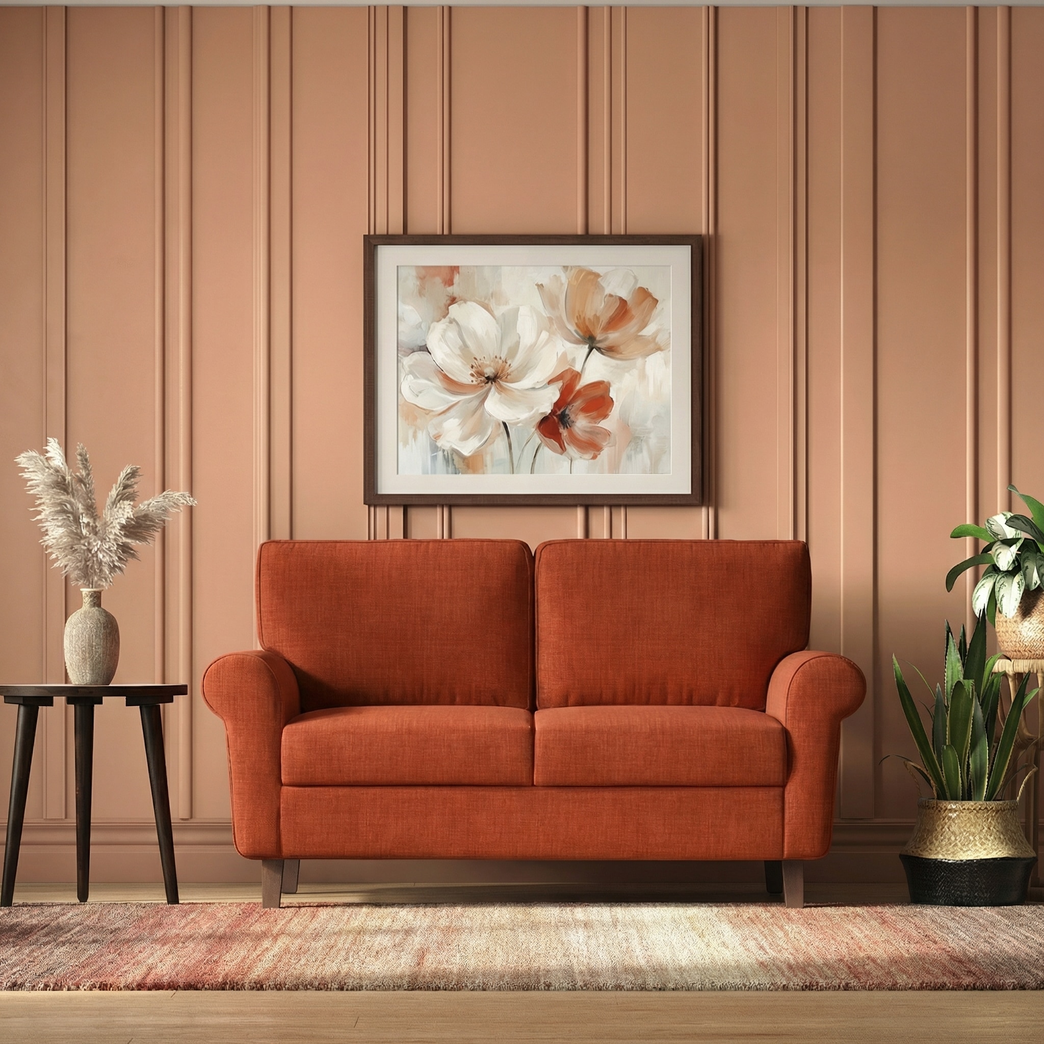 Oxford Sofa Set (Colour : Lava, Cushion : Hard, Seater : 2+1+1)