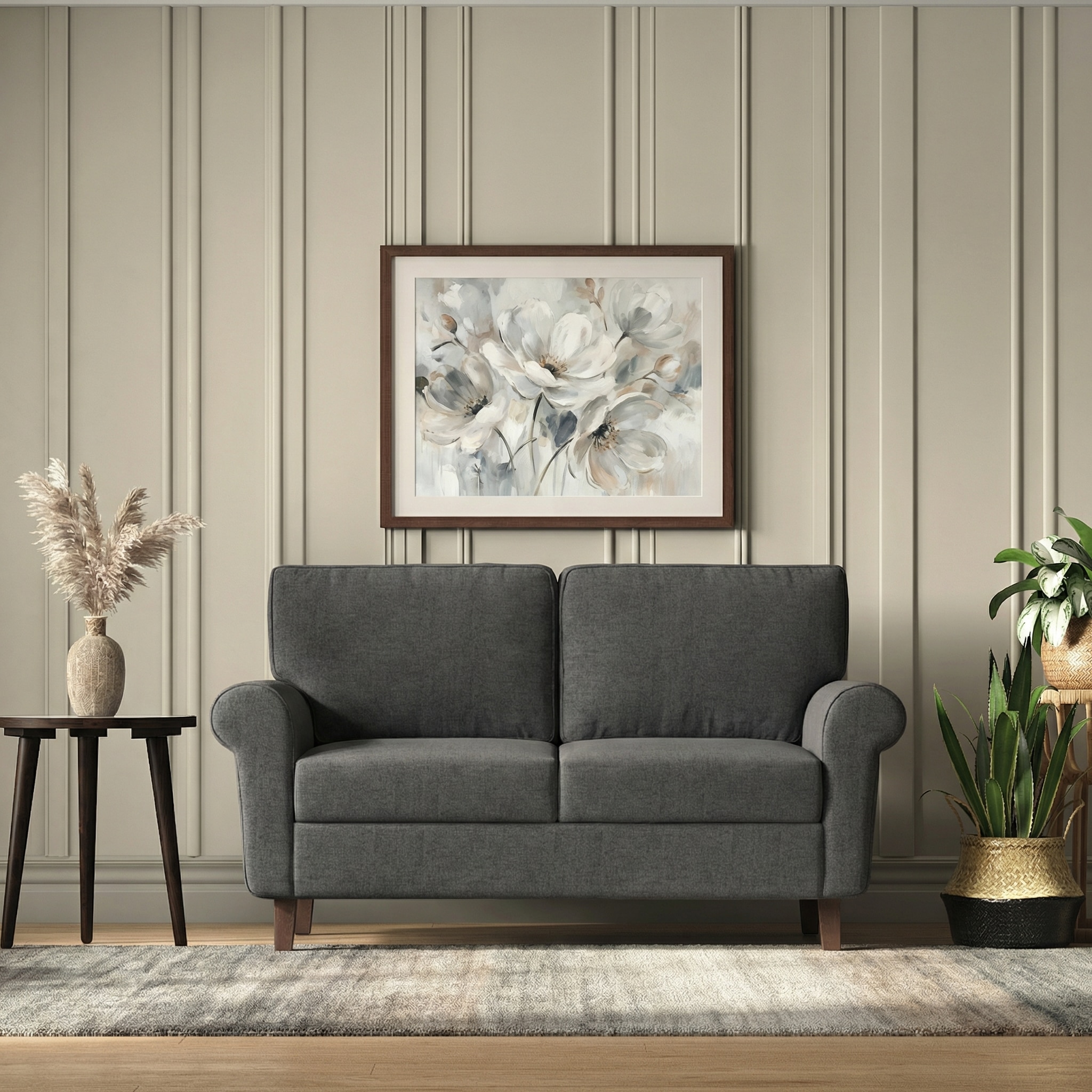 Oxford 2 Seater Fabric Sofa in Steel Grey Colour