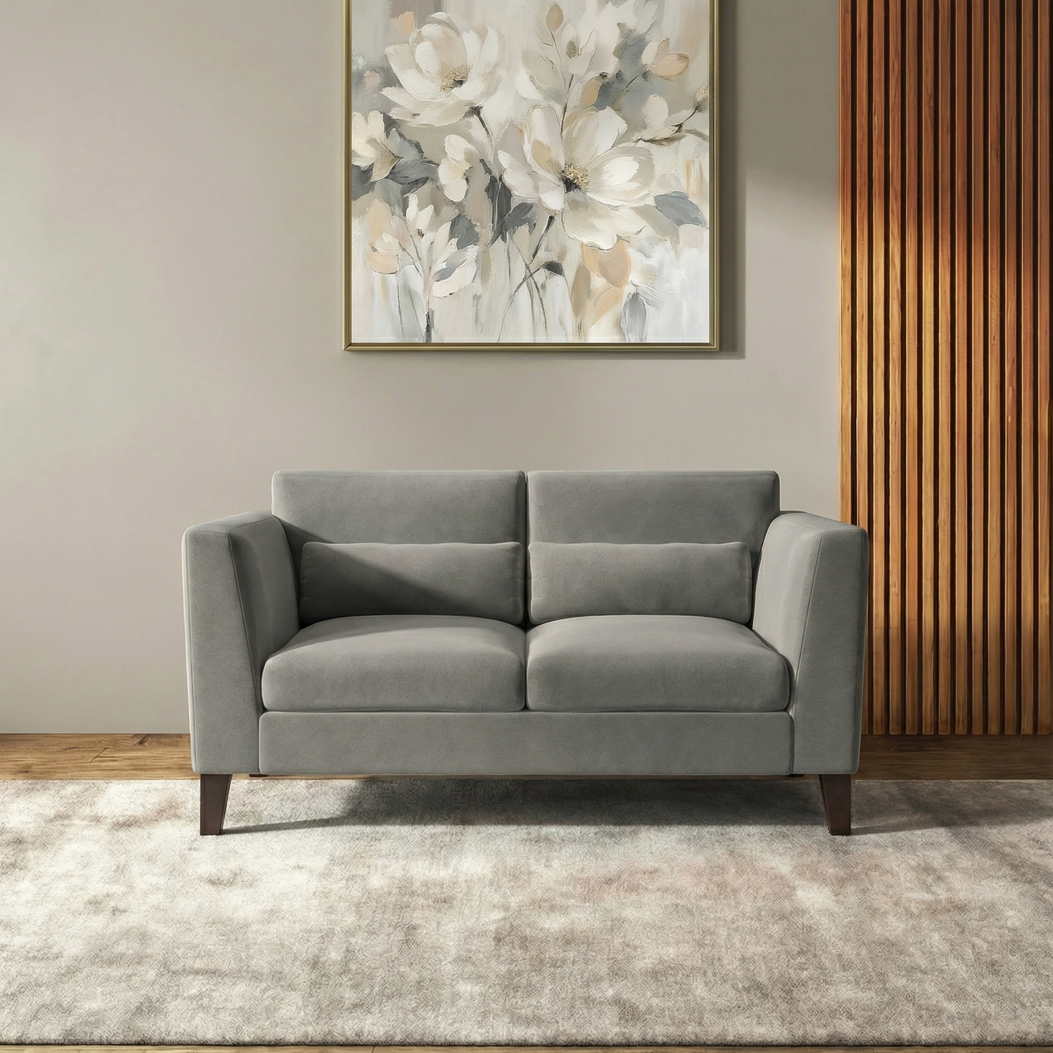 Lewis Sofa Set (Colour : Vapour Grey, Cushion : Hard, Seater : 2+1+1)