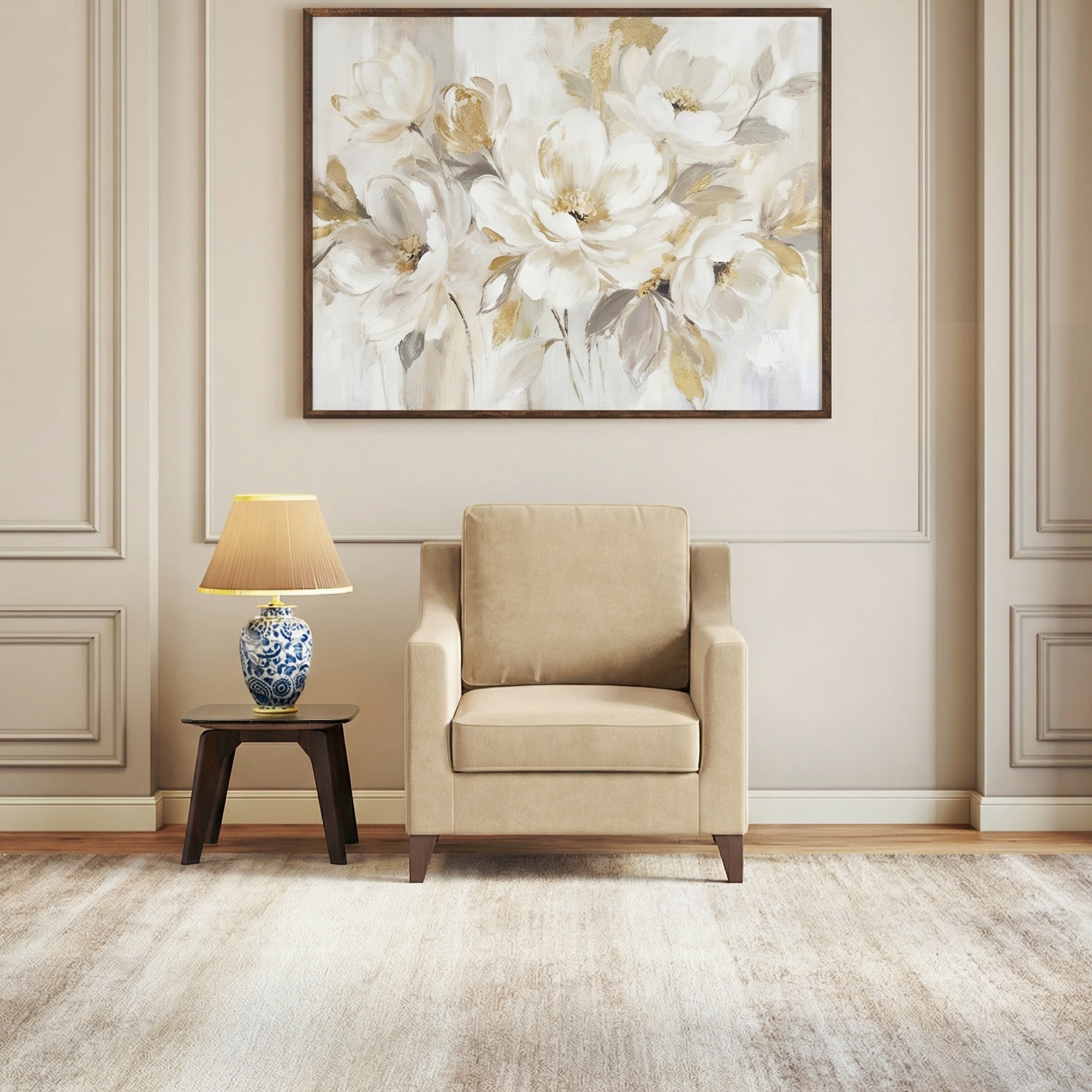 Abbey 1 Seater Fabric Sofa In Pearl Colour