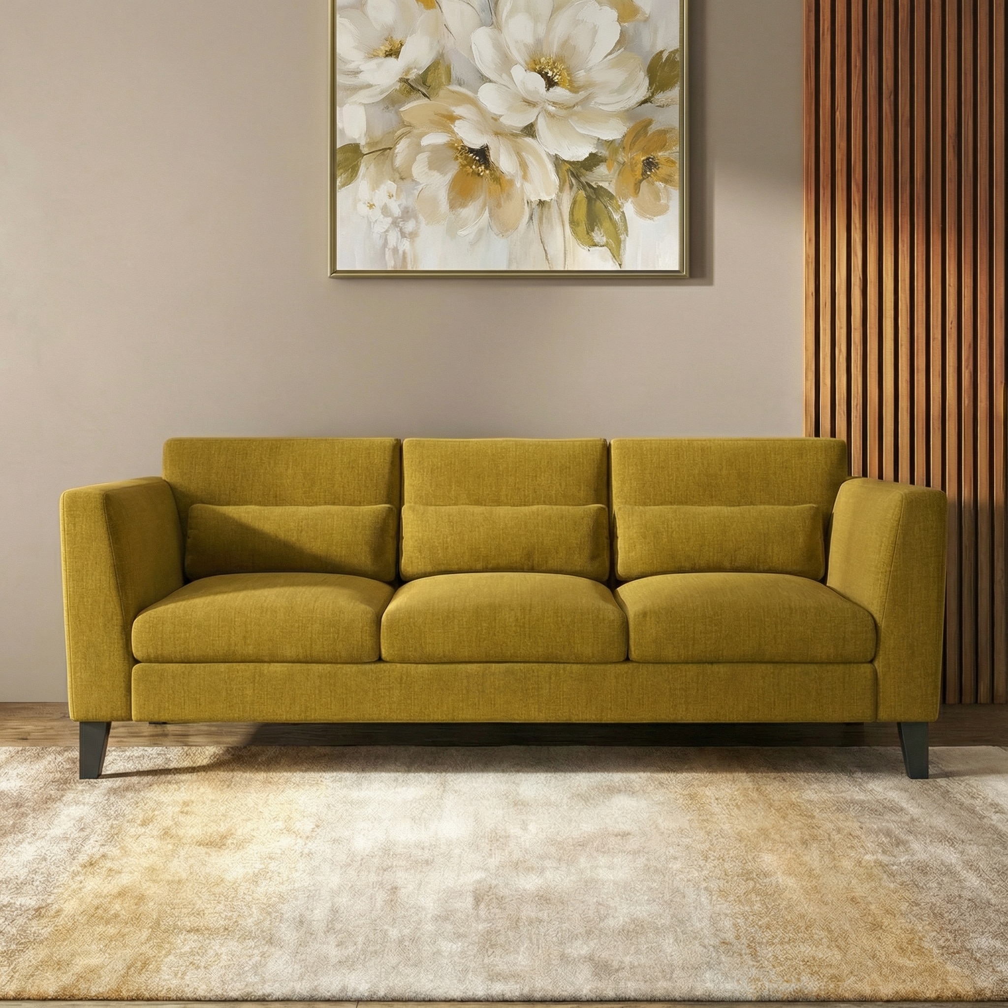 Lewis Sofa (Colour : Olive Green, Cushion : Soft, Seater : 3+2)
