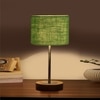 Devansh Green Jute  Table Lamp With  Natural  Wood Base  & Steel Pipe (7X17 Inches)-17