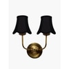 Devansh Dual Gold Metal  Wallmounted Lamp With Cotton Gold Metal  Shade