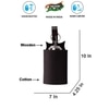 Devansh Solid Wood Electric Wall Light in Brown Colour with Black Shade Count of 1 Light