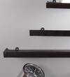 Solid Wood Floating Wall Shelf Set of 4 in Brown Colour
