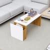 Hexa Engineered Wood Coffee Table In Giant Wood And Frosty White