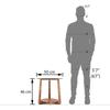 Jones Solid Wood Side Table in Teak Finish