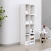 Hexa Engineered Wood Bookshelf Multipurpose Storage Rack in Frosty White Colour