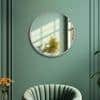 Aluminium Circle Decorative wall mirror by elegant arts and frames (Mirror size 800 mm)