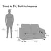 Kobi 2 Seater Fold Out Sofa Cum Bed in Charcoal Haze Colour with topper