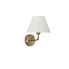 Sadie Shine Brass Metal Finish Wall Light With Pleated Shade