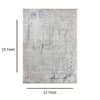 Blue Ivory Abstract Wool Silk Hand Tufted Area Rug for Living Room Bedroom 12x15