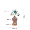 Devansh Conical Multi Cotton Shade Lamp With Wood & Mosaic Glass Base For Decoration/Office/Home/Gifting/Study For Decoration/Office/Home/Gifting/Study -(10X10X14.5) Inches -A