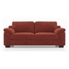 Esquel Essential 3 Seater Fabric Sofa In Dark Coral