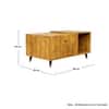 Hexa Engineered Wood Center Table With Storage And Open Rack In Giant Wood