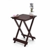 Latt Folding Table-Stool Tall Mahogany Finish