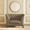 Weston 1 Seater Half Leather Sofa In Dark Truffle Italian Leather