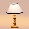 Devansh Multicolor Cotton Table Lamp With  Wood Natural Base (10X10X16) Inches)-33