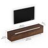 Blesky Engineering Wood Floor Standing Tv Entertainment Unit In Brown Maple Finish