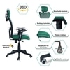 Jeaorda High Back Ergonomic Chair in Dark Green Colour