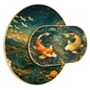Feng Shui Koi Fish Framed Wall Painting for Living Room 56 x 82 cm