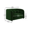 Homro Velvet 1 Seater Sofa in Green Colour