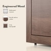 Harzine Engineered Wood Bedside Table in Classic Walnut Finish