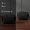 Cuboid Collection Green Faux Leather Pouf Ottoman Set Of 2