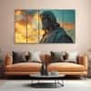 The Castle Decor Jesus Wall Painting Wooden Framed 27x48 Inch (Style 6)