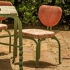 Dastoori Stainless Steel Outdoor Dining Chair in Beige Colour