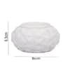White Engraved Artisan Candle Holders in White Colour