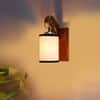 Devansh Solid Wood Electric Wall Light in Brown Colour with Multi Shade Count of 1 Light