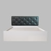 Charcoal Bed With Premium Leatherette Fabric And Hydraulic Storage - Queen Bed