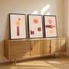 The Castle Decor Boho Abstract Botanical Wall Art Set of 3 Design 6 11x17 Inch