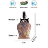 Devansh Solid Wood Electric Wall Light in Brown Colour with Multi Shade Count of 1 Light