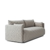 Cozychic Wood 3 Seater With Upholstery Non Storage Sofa In Grey Colour